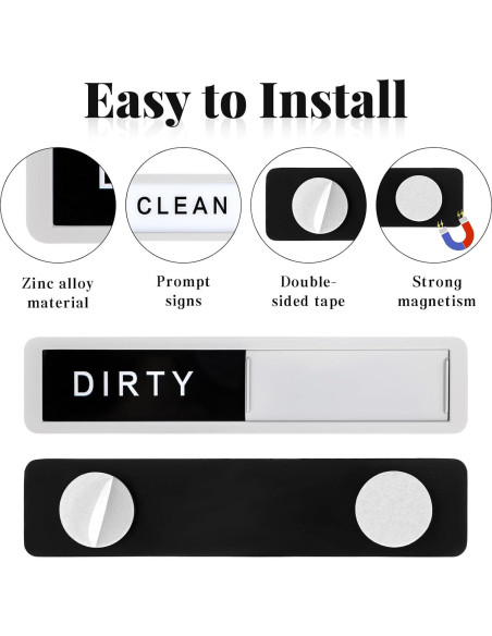 Imán de Lavavajillas Limpio Sucio Yuomeaz Acero Inoxidable