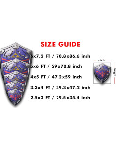 Alfombra de Área Rugendary Escudo Medieval 1.19x1.50 m Lavable 2