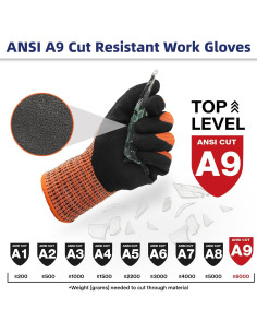 Guantes de trabajo Schwer ProGuard XL + Mangas ANSI A9 2