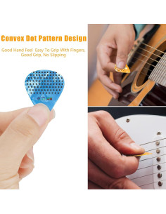 Puas de guitarra antideslizantes 15 piezas celuloide 0.46-0.96mm 2