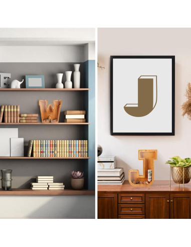 Banco de Dinero Personalizado de Madera 26 Letras Acrílico