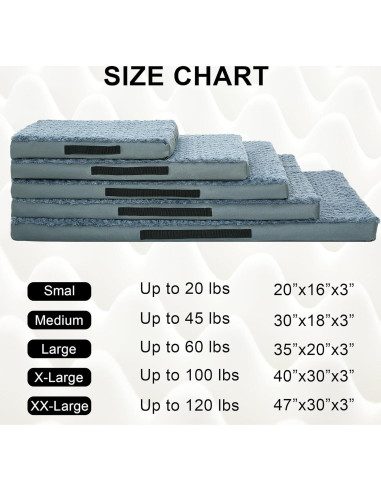 Cama ortopédica para perros Kimpets 50.8x40.6 cm con funda lavable