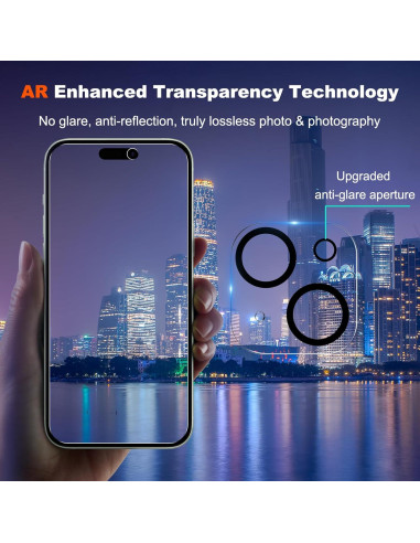 Protector de Pantalla Privada WHPXJY para iPhone 15 - 2+3 Piezas