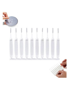 Cepillo de limpieza anti-obstrucción Morekfly 10Pack blanco