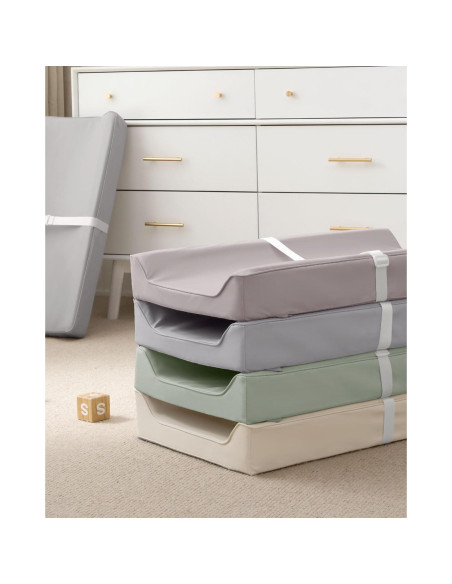 Almohadilla Cambiadora Impermeable Blissful Gris Claro 79.38x40.64cm