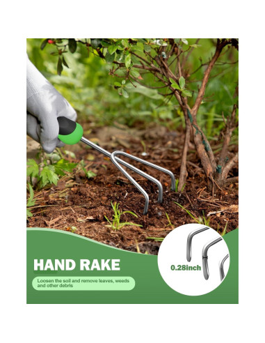 Juego de Herramientas de Jardín Monkrict 3 Piezas Ergonómico