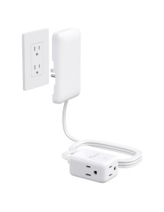 Cordón de Extensión NUTICT 1.83m 3 Salidas Blanco Protector