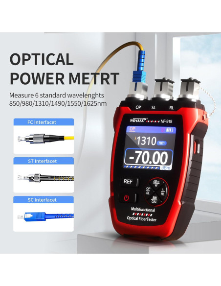 Medidor de Potencia Óptica NOYAFA NF-919 3 en 1 con Localizador