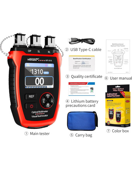 Medidor de Potencia Óptica NOYAFA NF-919 3 en 1 con Localizador