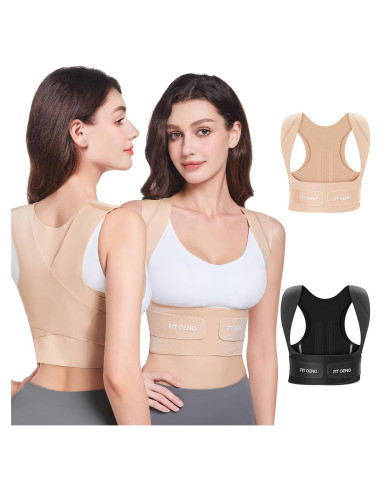 Corrector de Postura Fit Geno para Mujeres - Faja Invisible Beige