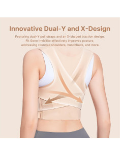 Corrector de Postura Fit Geno para Mujeres - Faja Invisible Beige 2