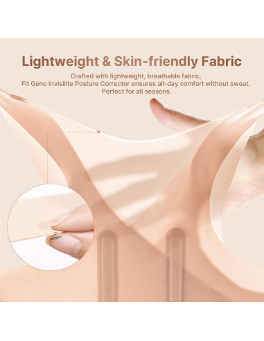 Corrector de Postura Fit Geno para Mujeres - Faja Invisible Beige