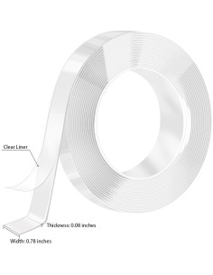 Cinta Adhesiva Doble Cara HNMZDS 2cm x 3m Transparente 2