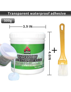 Sellador Impermeable Líquido DSZHSNJ 500g Adhesivo Transparente 2