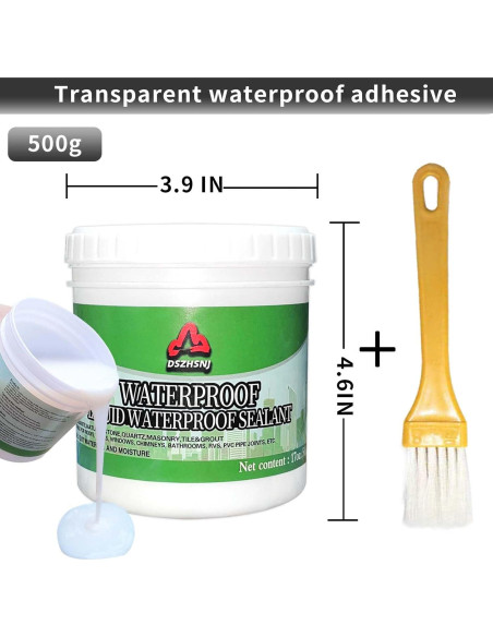 Sellador Impermeable Líquido DSZHSNJ 500g Adhesivo Transparente