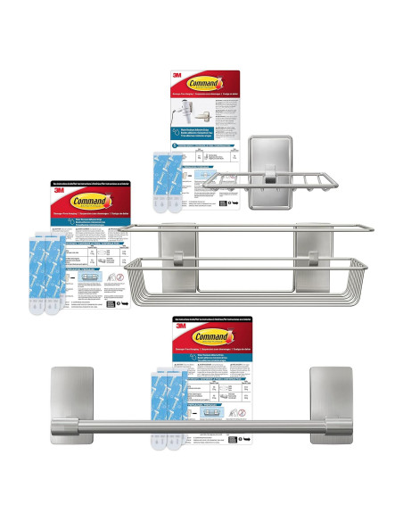 Barra de Toallas Command con Tiras Resistentes al Agua