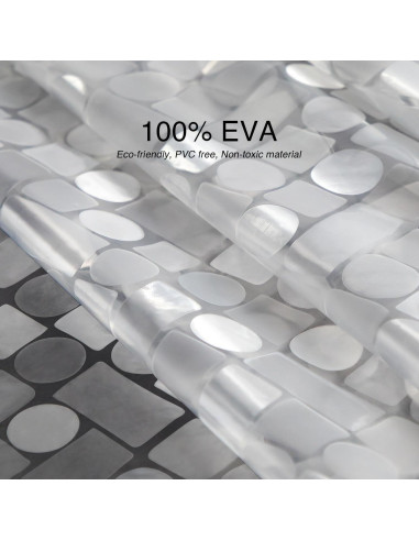 Funda de Ducha WELTRXE EVA 183x183cm Impermeable con 12 Ganchos