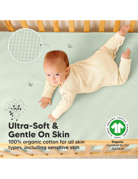 Funda de colchón impermeable para cuna KeaBabies 132x71 cm