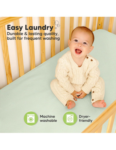 Funda de colchón impermeable para cuna KeaBabies 132x71 cm