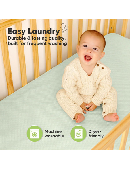 Funda de colchón impermeable para cuna KeaBabies 132x71 cm