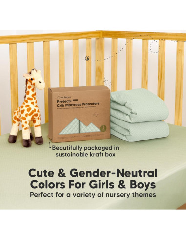 Funda de colchón impermeable para cuna KeaBabies 132x71 cm