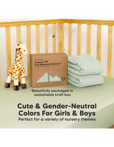 Funda de colchón impermeable para cuna KeaBabies 132x71 cm