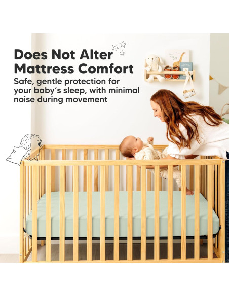 Funda de colchón impermeable para cuna KeaBabies 132x71 cm