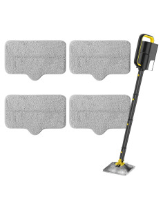 Paños de Mopa de Vapor Yicotira 4 Paquete Microfibra Lavables