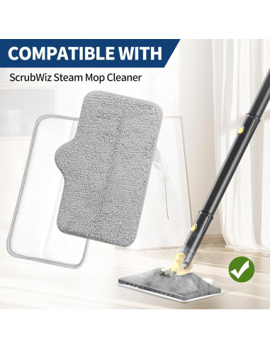 Paños de Mopa de Vapor Yicotira 4 Paquete Microfibra Lavables