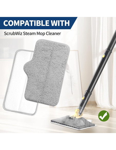 Paños de Mopa de Vapor Yicotira 4 Paquete Microfibra Lavables