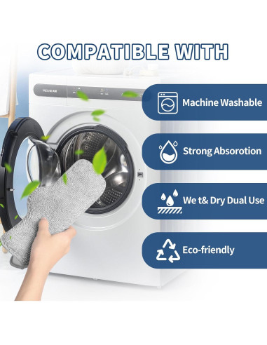 Paños de Mopa de Vapor Yicotira 4 Paquete Microfibra Lavables