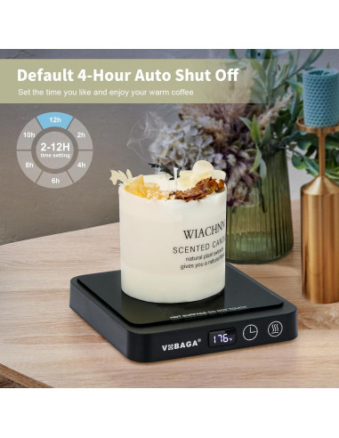 Calentador de Tazas VOBAGA con 5 Temperaturas y Apagado Automático