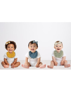 Conjunto de Regalo para Niña Bebé - Babero de Muselina y Lazos 2