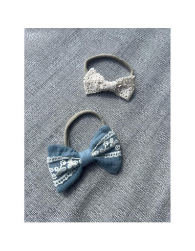 Conjunto de Regalo para Niña Bebé - Babero de Muselina y Lazos