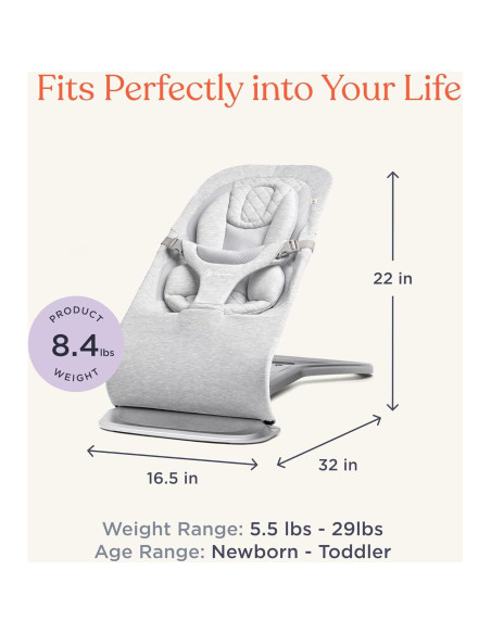 Ergobaby Evolve 3-en-1 Asiento de Balanceo Camel - Ajustable