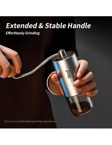 Molinillo de Café Manual Bincoo - 25g, Acero Inoxidable, 16 Ajustes