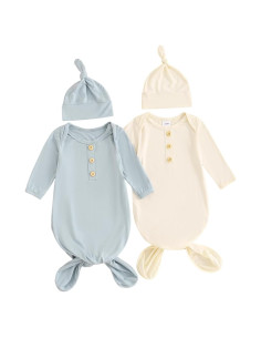 Conjunto Saco Anudado Bebé Merqwadd 0-3 Meses 2 Paquetes