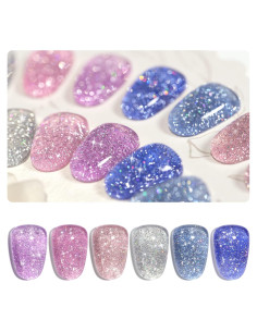 Conjunto de Esmalte de Uñas Gel Brillante GAOY 6 Colores 7.3ml