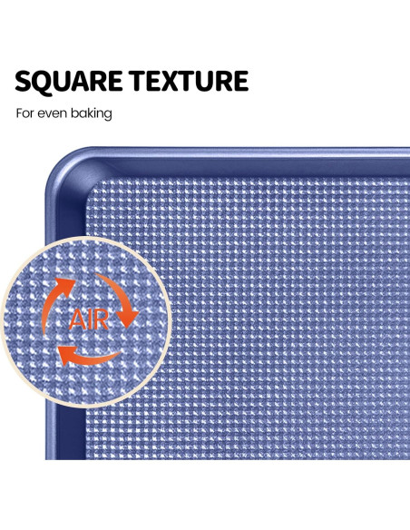 Juego de 3 bandejas para hornear Vinino - Acero al carbono azul