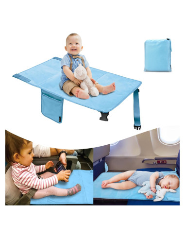 Cama de avión para niños pequeños - Terciopelo Azul