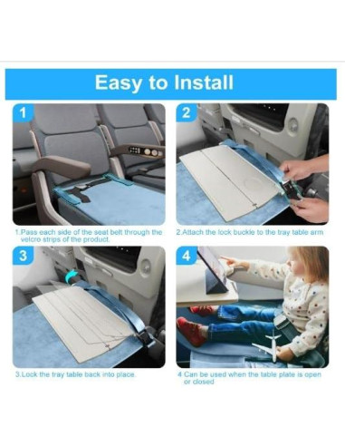 Cama de avión para niños pequeños - Terciopelo Azul