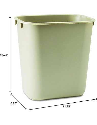 Cesto de Basura Rubbermaid 12.25L Beige Plástico para Oficina