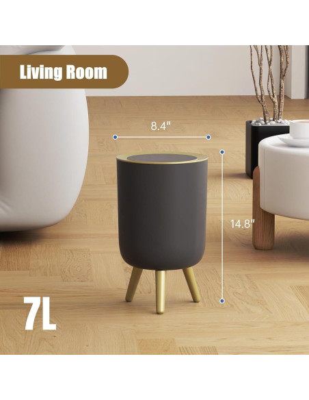 Papelera Automática URALFA 7L con Sensor de Movimiento Negra