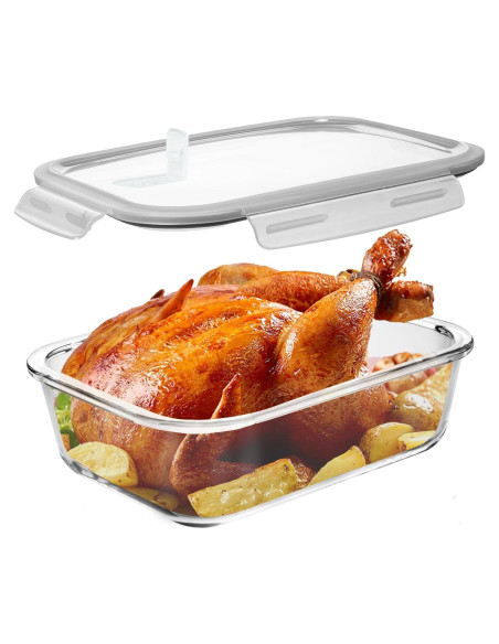 Contenedor de Almacenamiento de Vidrio Razab 2700ml con Tapa Ventilada