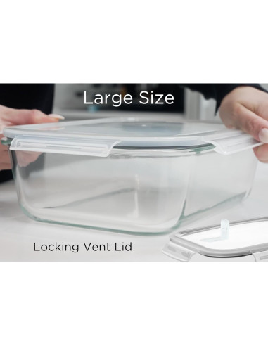 Contenedor de Almacenamiento de Vidrio Razab 2700ml con Tapa Ventilada