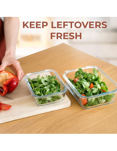 Contenedor de Almacenamiento de Vidrio Razab 2700ml con Tapa Ventilada