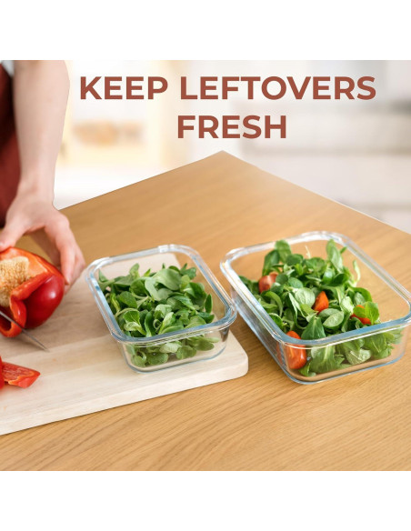 Contenedor de Almacenamiento de Vidrio Razab 2700ml con Tapa Ventilada