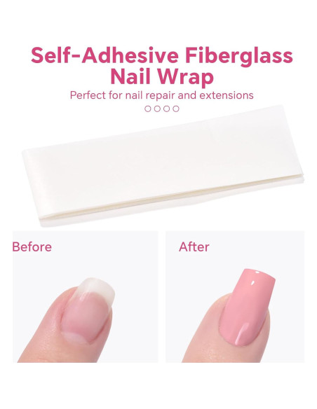 Envoltura de Uñas de Fibra de Vidrio KAZI 100cm Autoadhesiva