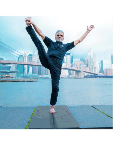 Alfombrilla de Yoga Liforme Gris 185x68cm Antideslizante 4.2mm