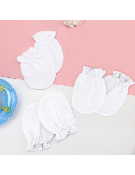 Manoplas para Bebés Recién Nacidos AQOKKA Algodón Orgánico 0-6 Meses